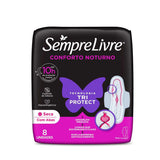 Absorvente Sempre Livre Adapt Plus Noite e Dia  Com Abas - Cobertura Seca - 8 Unidades