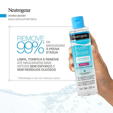 Água Micelar Neutrogena Bifásica - Linha Hydro Boost - 200 mL