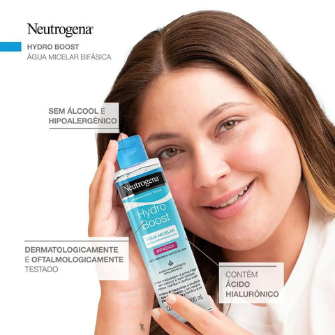 Água Micelar Neutrogena Bifásica - Linha Hydro Boost - 200 mL