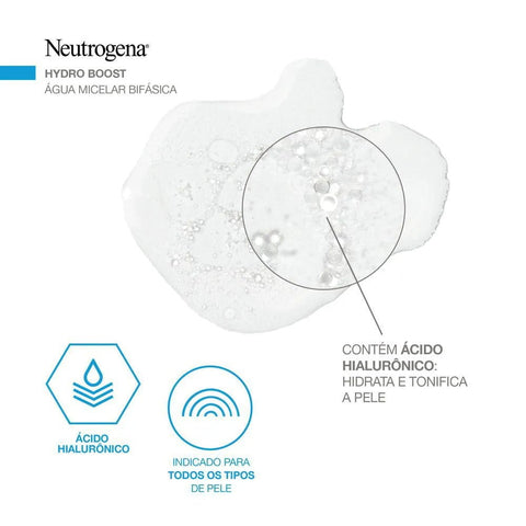 Água Micelar Neutrogena Bifásica - Linha Hydro Boost - 200 mL