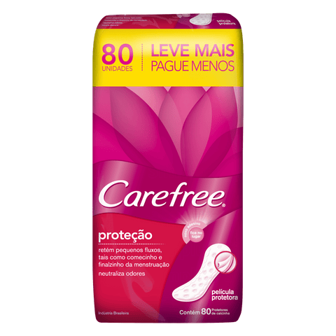 Protetor Diário Carefree Original Com Perfume, Leve 80 Pague 60