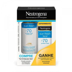 Kit Protetor Solar Neutrogena Sun Fresh Corporal + Facial FPS 70 - 200 mL + 40 g