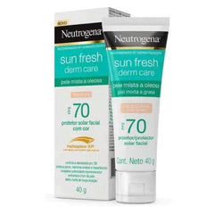 Protetor Solar Facial Neutrogena Sun Fresh Derm Care Pele Clara - Mista a Oleosa - FPS 70 - 40 g