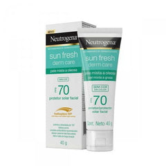 Protetor Solar Facial Neutrogena Sun Fresh Derm Care Sem Cor - Mista a Oleosa - FPS 70 - 40 g