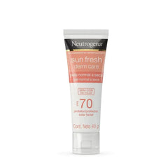 Protetor Solar Facial Neutrogena Sun Fresh Derm Care Sem Cor - Normal a Seca - FPS 70 - 40 g