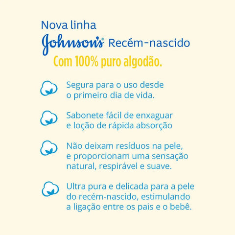 Sabonete Líquido Johnson's Baby Recém Nascido - 200 mL