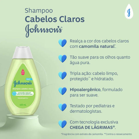 Shampoo Johnson's Baby Cabelos Claros - 400 mL