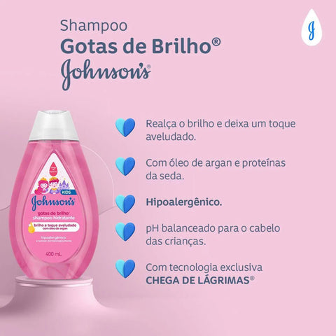 Shampoo Johnson's Baby  Gotas de Brilho - 400 mL