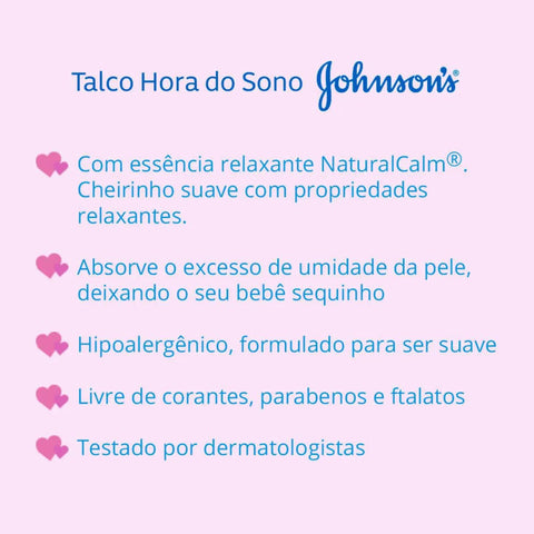 Talco Johnson's Baby  Hora do Sono - 200 g