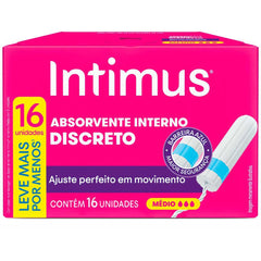 Absorvente Interno Intimus Discreto  16 Unidades - Tamanho Médio