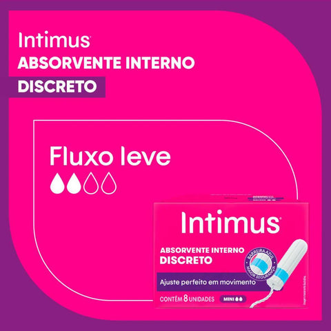 Absorvente Interno Intimus Discreto  16 Unidades - Tamanho Mini