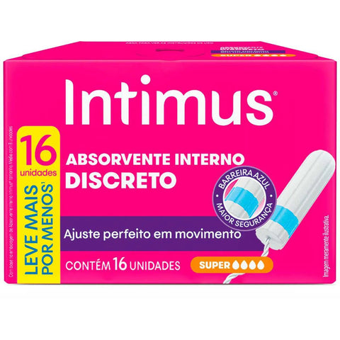 Absorvente Interno Intimus Super Super - 16 Unidades