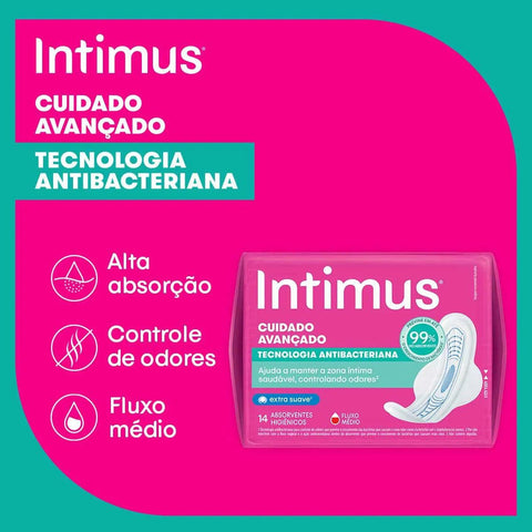 Absorvente Intimus Antibacteriana Ultrafino - 14 Unidades