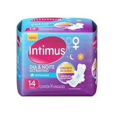 Absorvente Intimus Dia e Noite Ultrafino Com Abas - Cobertura Suave - 14 Unidades