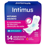 Absorvente Intimus Dia e Noite Ultrafino  Com Abas - Cobertura Suave - 14 Unidades