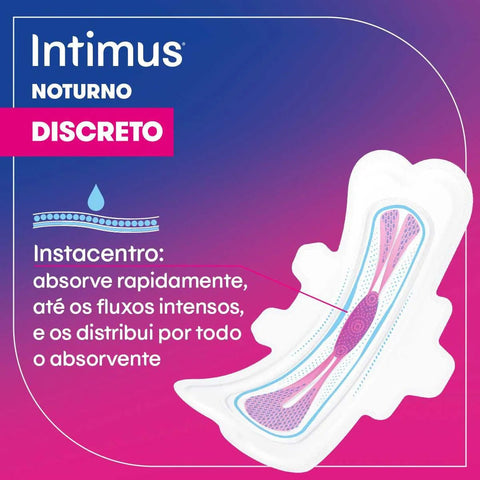 Absorvente Intimus Dia e Noite Ultrafino Com Abas - Cobertura Suave - 14 Unidades
