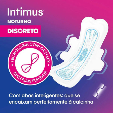 Absorvente Intimus Dia e Noite Ultrafino Com Abas - Cobertura Suave - 14 Unidades