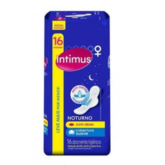 Absorvente Intimus Gel Noturno Com Abas - Cobertura Suave - 16 Unidades