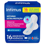 Absorvente Intimus Gel Noturno  Com Abas - Cobertura Suave - 16 Unidades