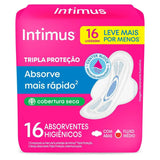 Absorvente Intimus Gel Tripla Proteção  Com Abas - Cobertura Seca - 16 Unidades