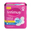 Kimberly-Clark Absorvente Intimus Gel Tripla Proteção Com Abas - Cobertura Suave - 8 Unidades