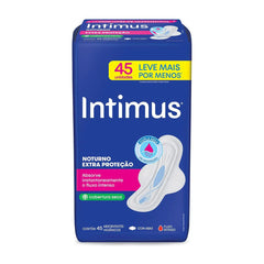 Absorvente Intimus Noturno Com Abas - Cobertura Seca - 45 Unidades