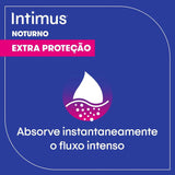 Absorvente Intimus Noturno  Com Abas - Cobertura Seca - 8 Unidades