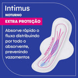Absorvente Intimus Noturno  Com Abas - Cobertura Seca - 8 Unidades