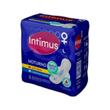 Absorvente Intimus Noturno  Com Abas - Cobertura Suave - 8 Unidades