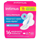 Absorvente Intimus Tripla Proteção  Com Abas - Cobertura Suave - 16 Unidades