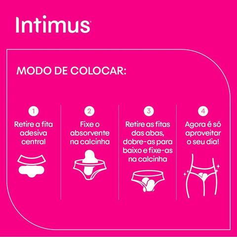 Absorvente Intimus Tripla Proteção Com Abas - Cobertura Suave - 32 Unidades