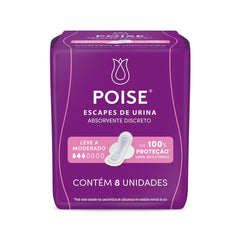 Absorvente Para Escape Poise Discreto  Discreto - Cobertura  8 Unidades