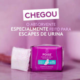 Absorvente Para Escape Poise Discreto  Longo - Cobertura  8 Unidades