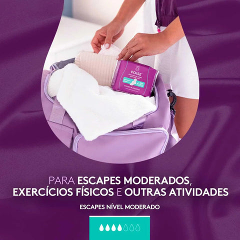 Absorvente Para Escape Poise Discreto Longo - Cobertura 8 Unidades