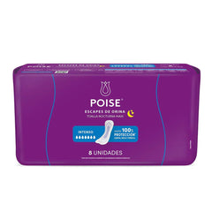 Absorvente Para Escape Poise Discreto  Maxi - Cobertura  8 Unidades