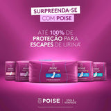 Absorvente Para Escape Poise Discreto  Maxi - Cobertura  8 Unidades