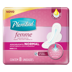 Absorvente Plenitud Femme  Normal - 8 Unidades