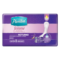 Absorvente Plenitud Femme  Noturno - 8 Unidades