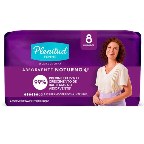 Absorvente Plenitud Femme  Noturno - 8 Unidades