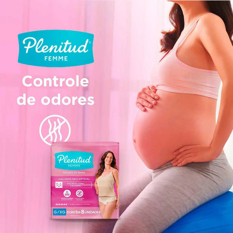 Calcinha Descartável Plenitud Mulher Active Tamanho G/XG - 16 Unidades
