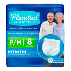 Roupa Íntima Plenitude Active Plus - Tamanho P / M - 4 x 8 Unidades