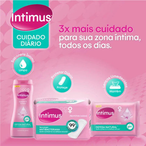 Lenço Umedecido Íntimo Intimus Sem Perfume 16 Unidades