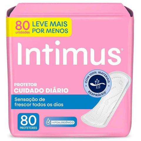 Protetor Diário Intimus Days Sem Perfume, Pacote Com 80 Unidades
