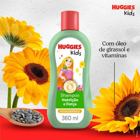 Shampoo Huggies Kids Nutrição e Força Rapunzel 360ml