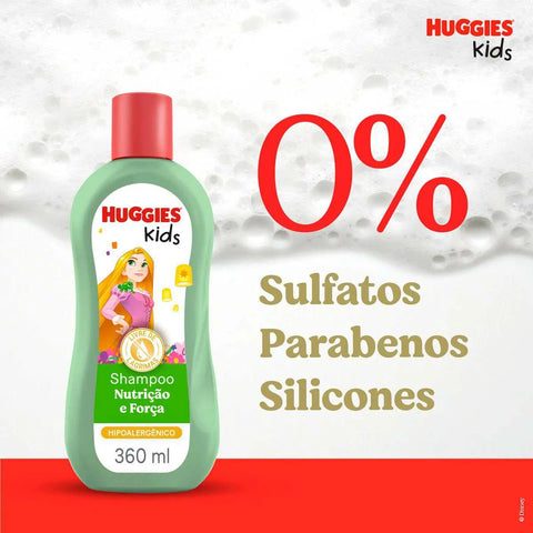 Shampoo Huggies Kids Nutrição e Força Rapunzel 360ml