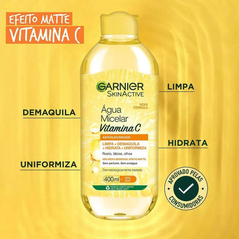 Água Micelar Garnier Antioleosidade - Linha Skinactive - 200 mL