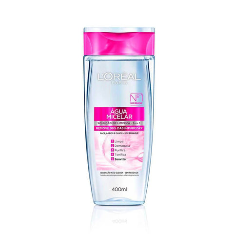 Água Micelar L'Oréal 5 em 1 - 400 mL