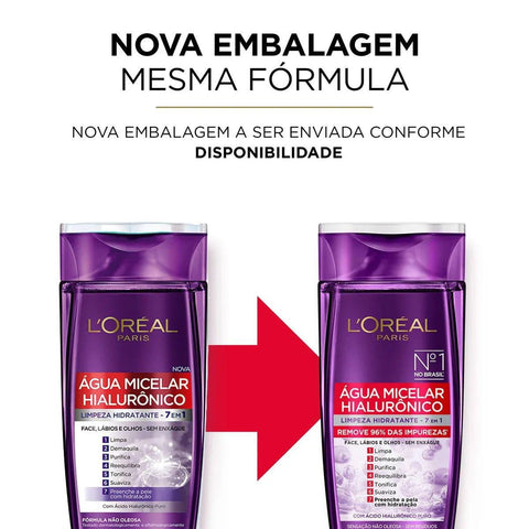 Água Micelar L'Oréal Hialurônico - 200 mL
