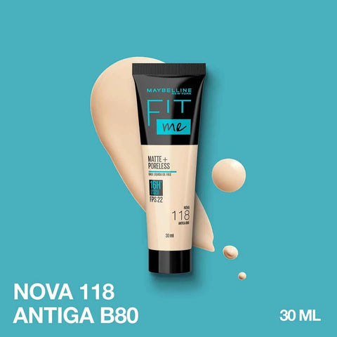 Base Líquida Maybelline Ny Fit Me Matte 118 FPS 22 - 30 mL