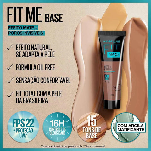 Base Líquida Maybelline Ny Fit Me Matte 118 FPS 22 - 30 mL